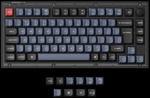 UK ISO Layout Keychron V1 QMK/VIA Custom Mechanical Keyboard