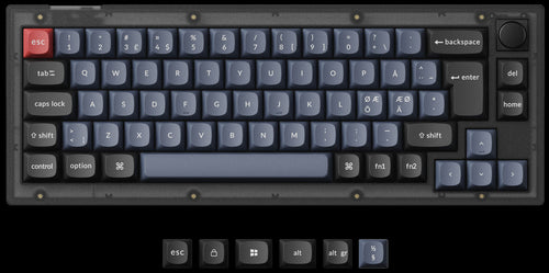 Nordic-ISO Layout Keychron V2 QMK/VIA Custom Mechanical Keyboard