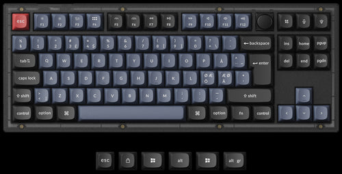 Nordic-ISO Layout Keychron V3 QMK/VIA Custom Mechanical Keyboard