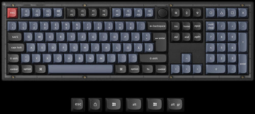 German ISO Layout Keychron V6 QMK/VIA Custom Mechanical Keyboard