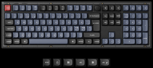 Nordic-ISO Layout Keychron V6 QMK/VIA Custom Mechanical Keyboard