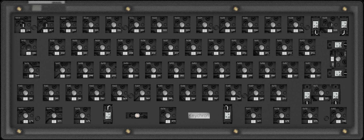 Barebone ISO layout of Keychron V4 Custom Mechanical Keyboard