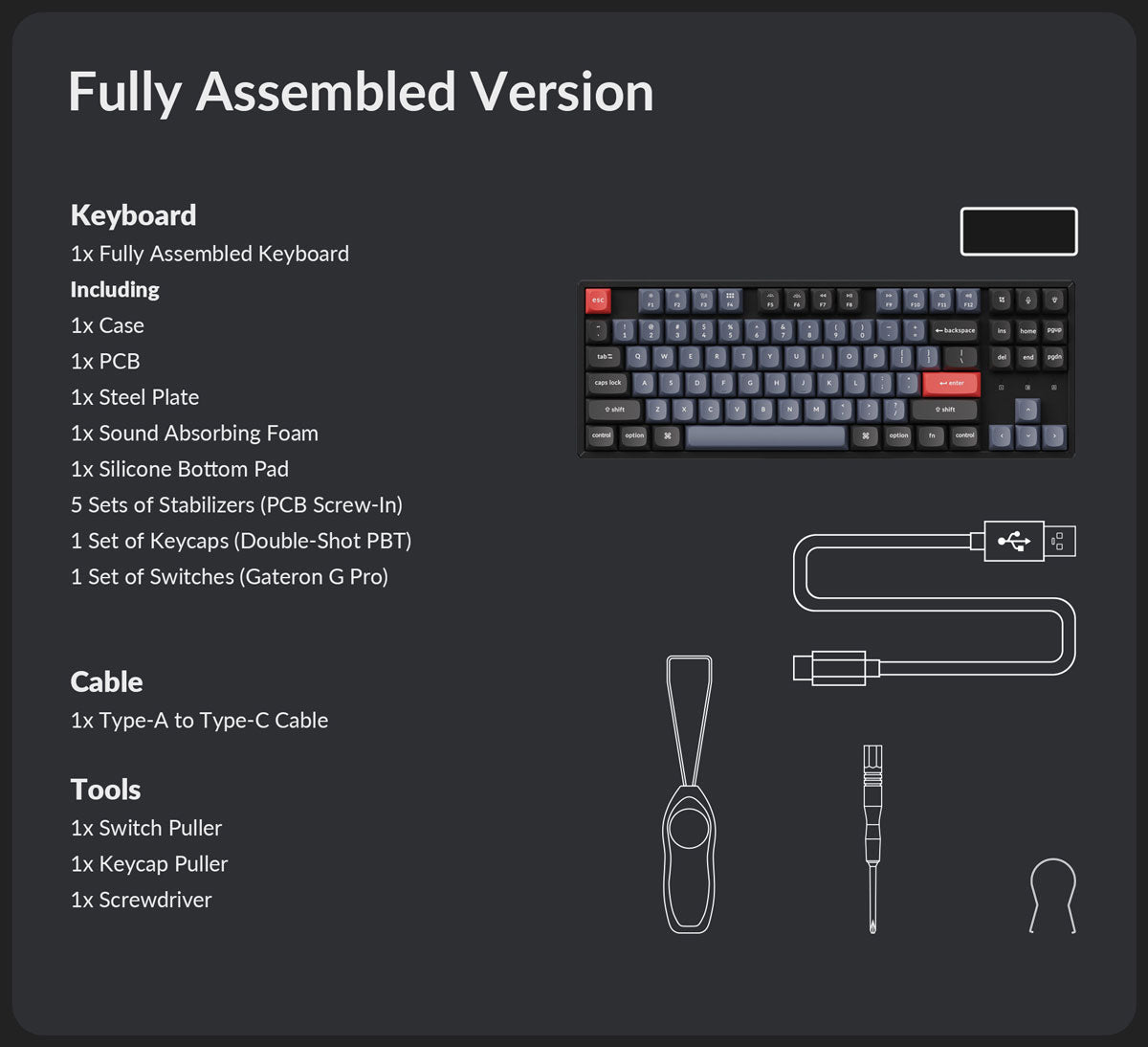 Keychron K8 Pro fully assembled Custom Mechanical Keyboard