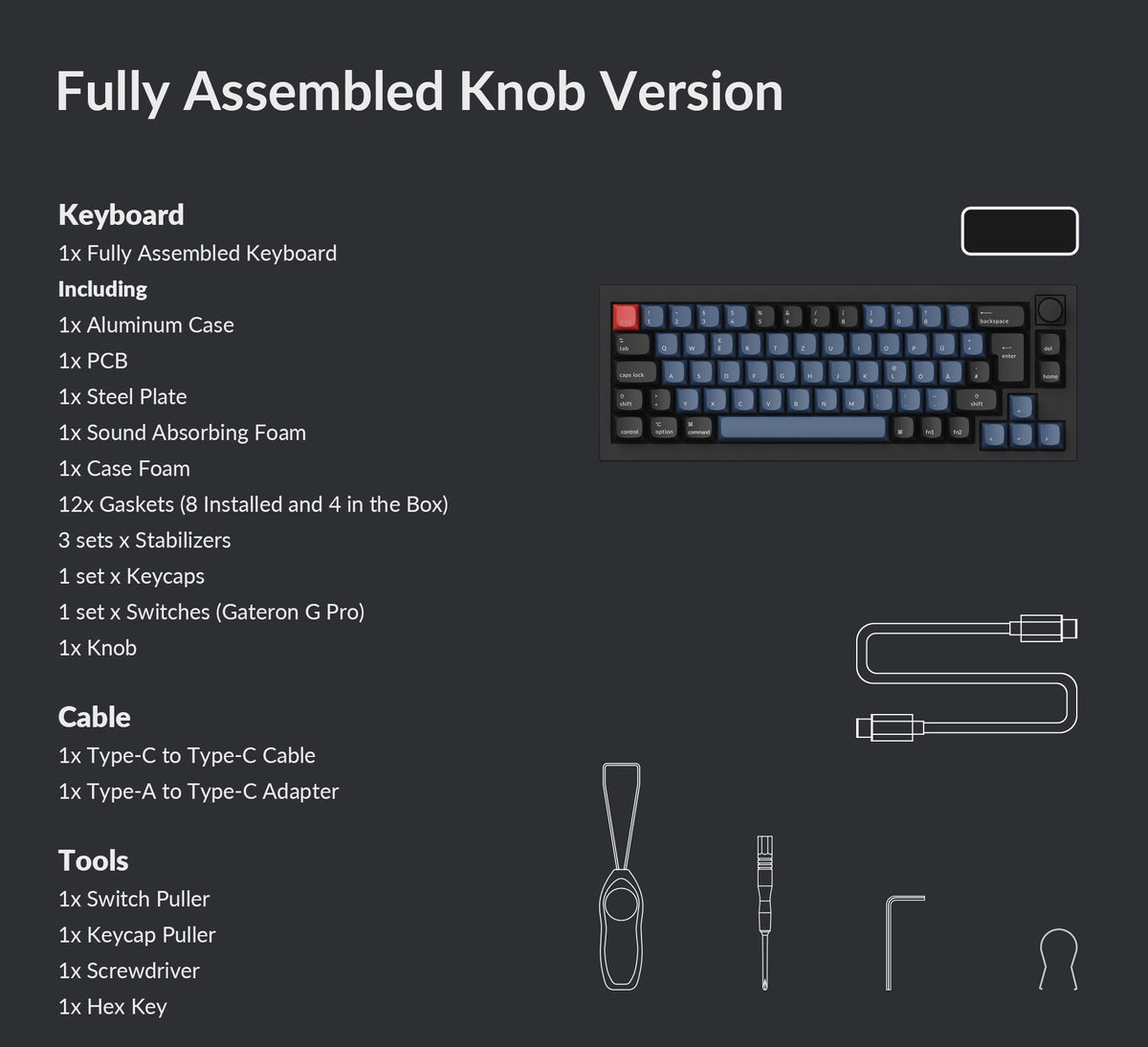 Keychron Q2 ISO 65% Layout Custom Keyboard