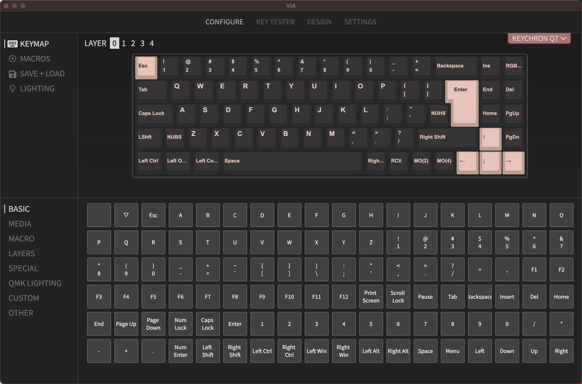 Program Q7 with QMK & VIA