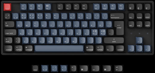Nordic ISO Layout Keychron K8 Pro QMK/VIA Custom Mechanical Keyboard