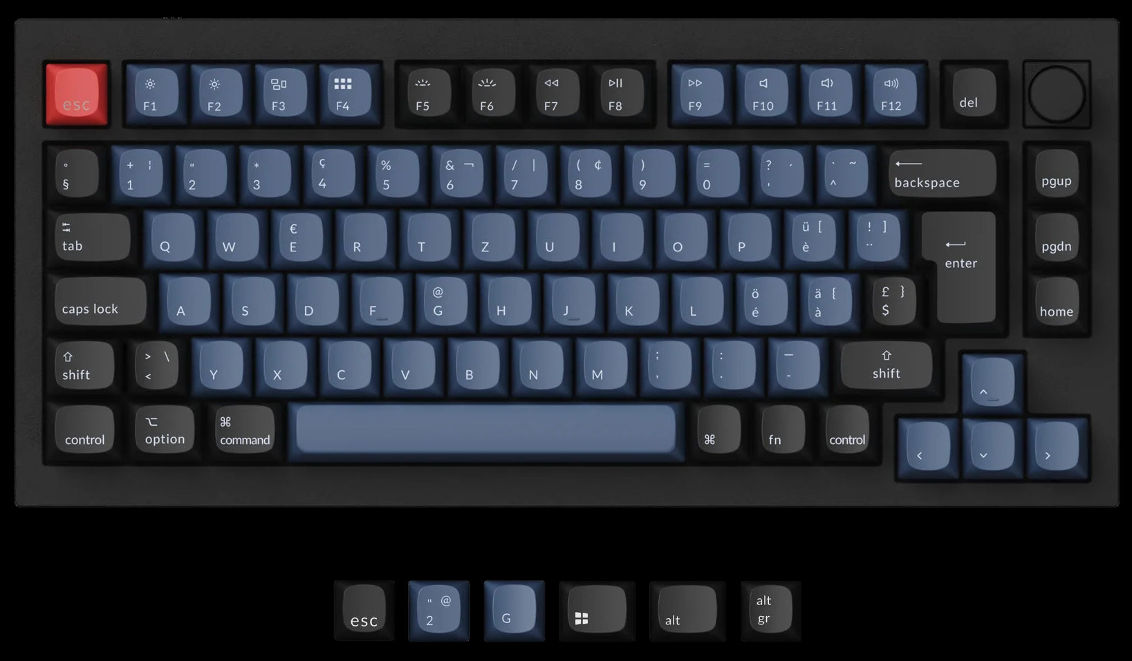 Keychron Q1 75% Swiss ISO Layout Custom Mechanical Keyboard