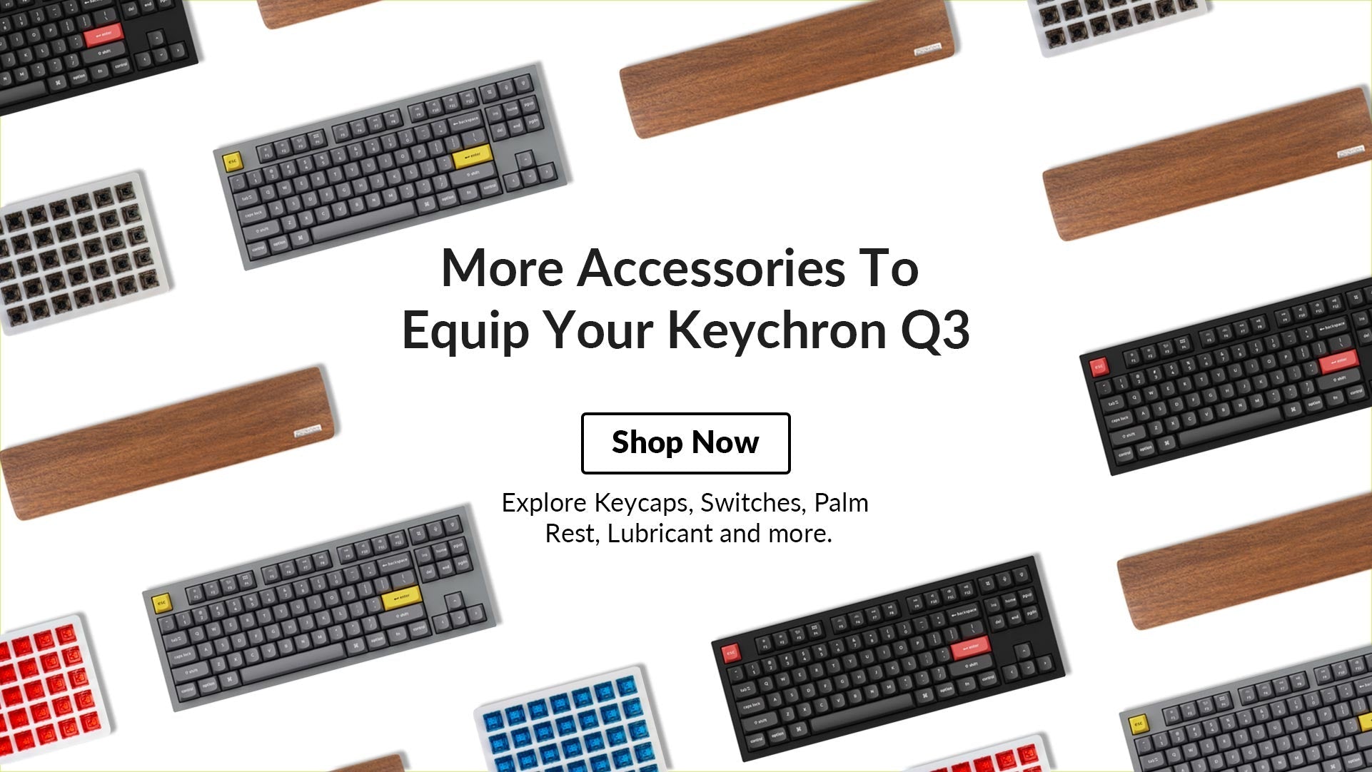 Keychron Q3 QMK Collection de disposition ISO de clavier mécanique per