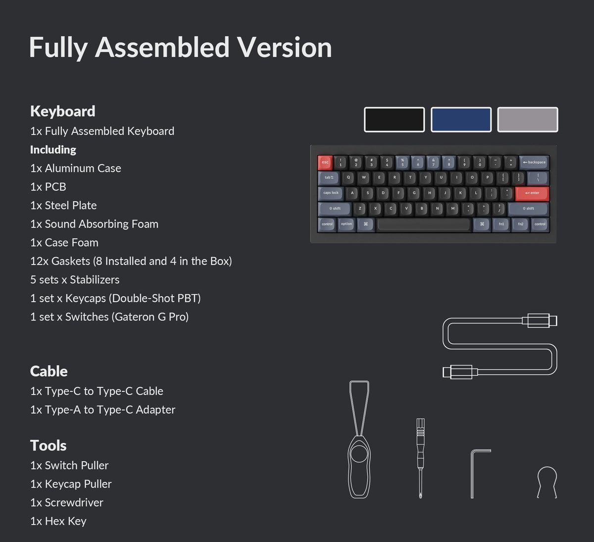 Keychron Q4 60% layout mini Custom Mechanical Keyboard