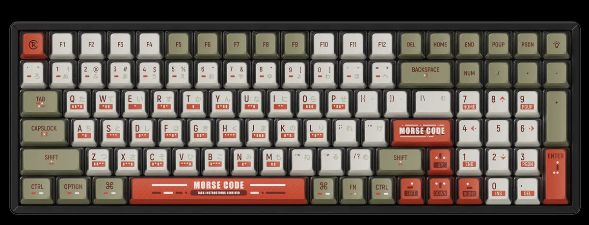 OEM Dye-Sub PBT Full Set Keycap Set - Morse Code