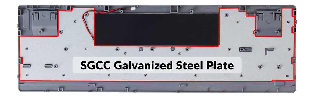 SGCC Galvanized Steel Plate of Keychron K7 Ultra-slim Wireless Mechanical Keyboard (Nordic ISO Layout)