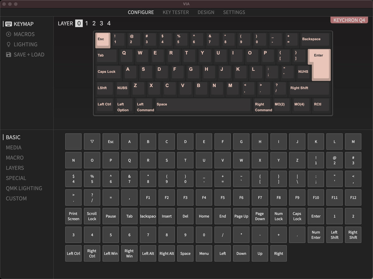 Keychron Q4 QMK Custom Mechanical Keyboard ISO Layout Collection