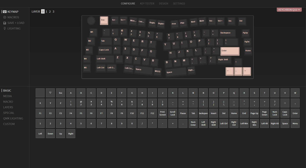 Program Q10 75% Alice Layout with QMK & VIA