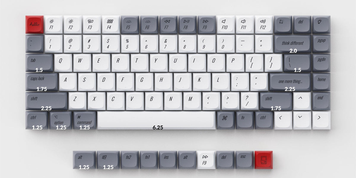Keychron k6 wireless mechanical keyboard for Mac Windows iOS Android xda profile dye sub pbt retro mac keycap set
