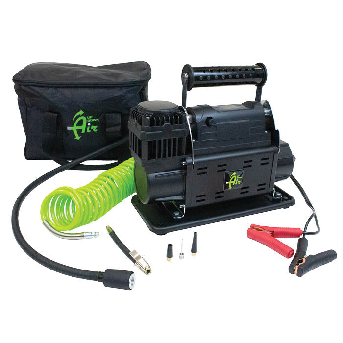 EGOI Portable Single/Dual Motor Digital Air Compressor System With Control Panel, Storage Bag, Hose & Attachments