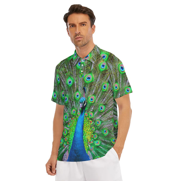 peacock golf shirt