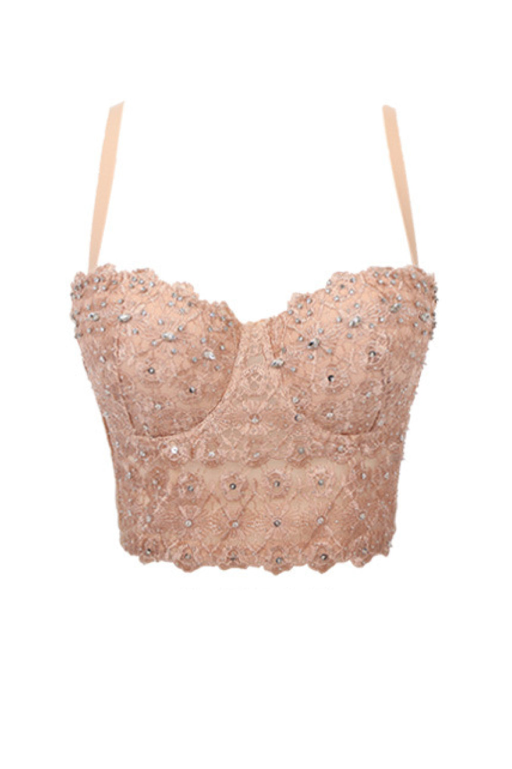 Beaded Lace Bustier, 4 Colors