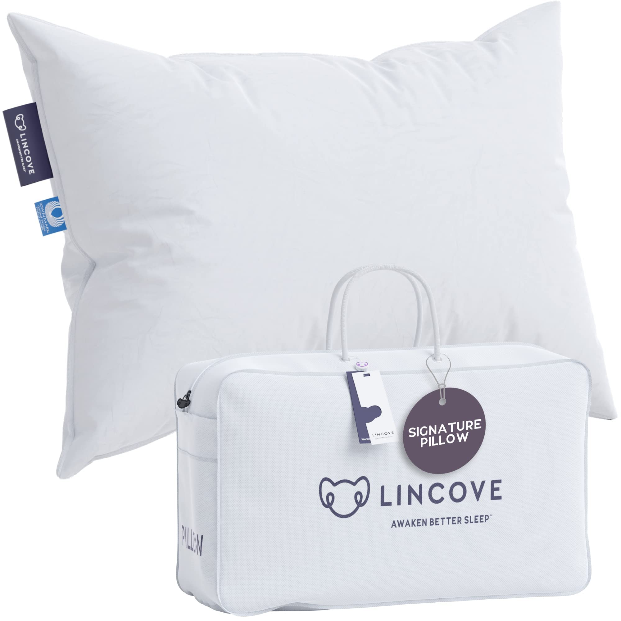 100% Canadian White Down Pillow - Luxury Sleeping Pillow