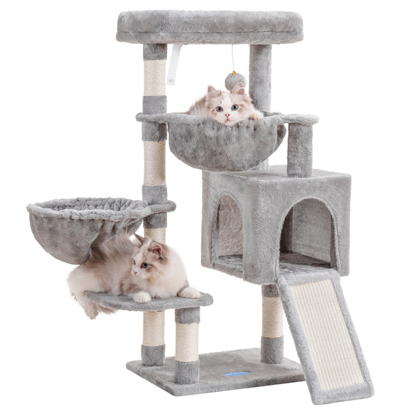 X XBEN Cat Trees 41', Cat Climbing Tower with Space Capsule Nest