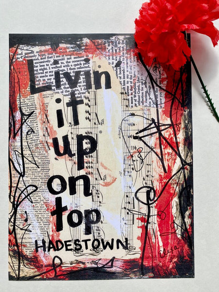 Orpheus - Hadestown with wait for me lyrics Art Print for Sale by  RuthlesRuth