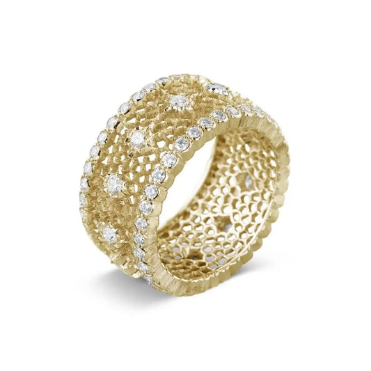 Gold and Diamond Buccellati Ramage Eternelle Ring — Shreve, Crump & Low