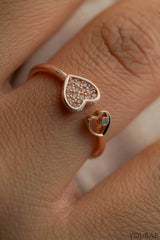 Kim Free Size, Adjustable Anti Tarnish Ring - Rose Gold