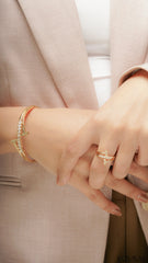 Yuna Combo of Free Size, Anti Tarnish Bracelet & Ring Combo