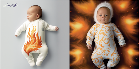 Flame-resistant fabrics sleeping suit from ozsheeptight