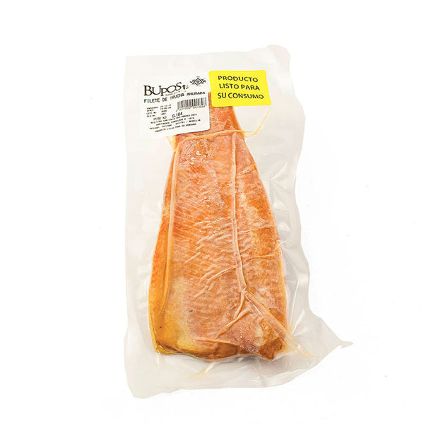 Trucha salmonada ahumada en caliente Bupos x500g – Merkaorgánico Online