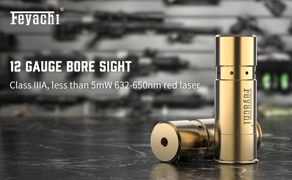 Feyachi BS37 Laser Bore Sight - 12 Gauge Red Laser Boresighter