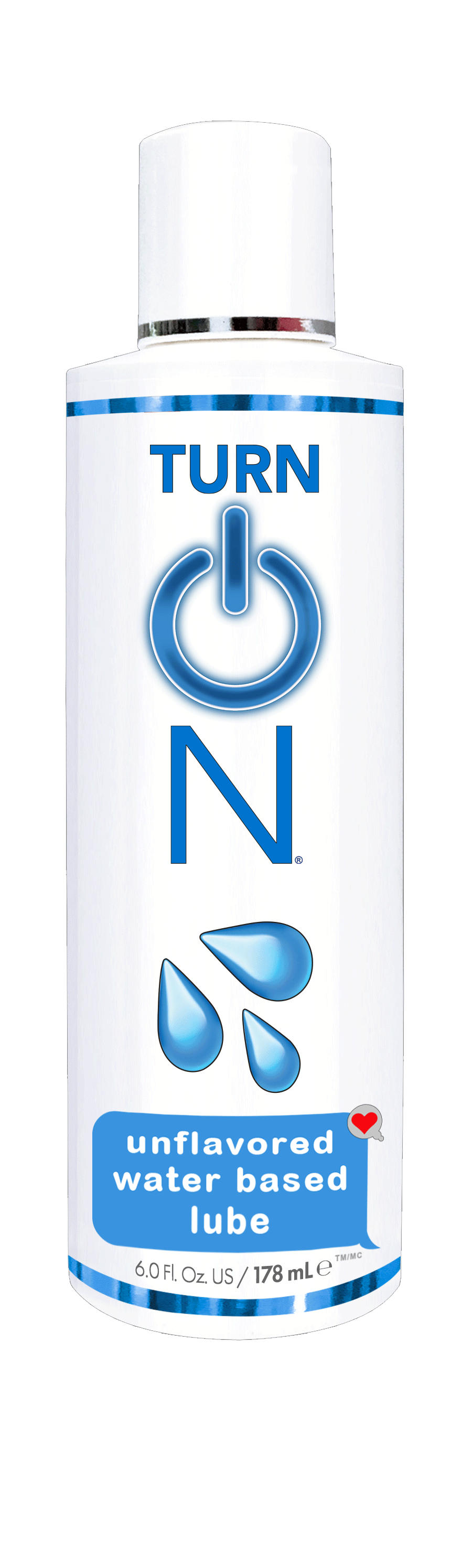 Turn on Unflavored Water Based Lube - 6 Fl. Oz.