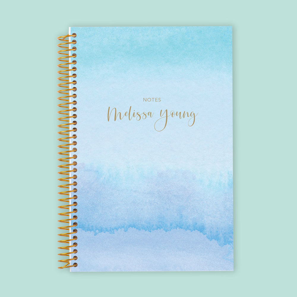 6x9 Notebook/Journal - Neutral Watercolor Gradient - Posy Paper Co.