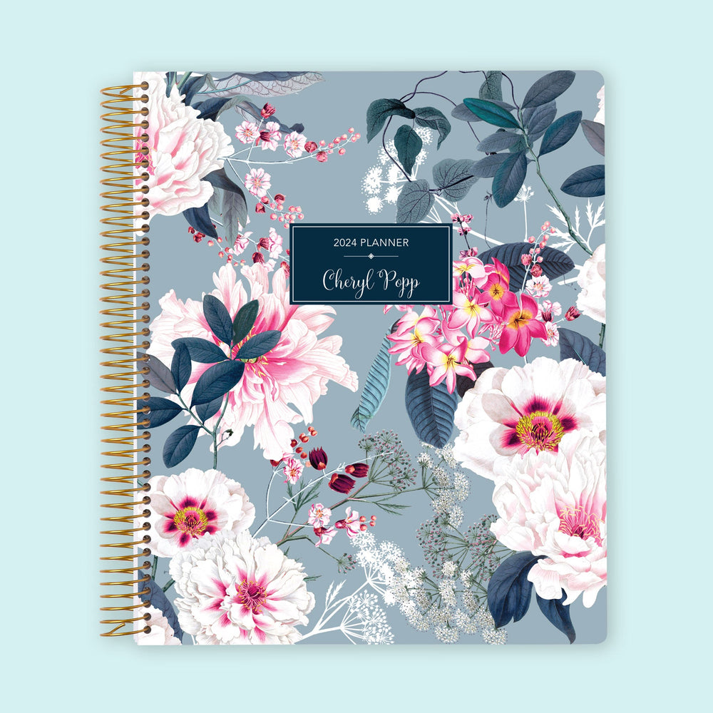 Daisy Floral Embroidery Cover for 2024 Planner, Notebook, Journal, Agenda  With Pen Loops, for Hobonichi/midori/moleskine a5/a6/5-year Size 