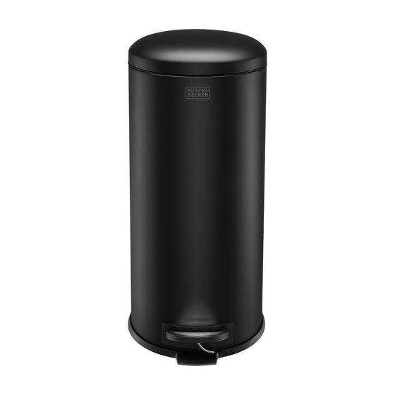 30L Matt Black Domed Lid Pedal Bin, by BLACK + DECKER Image 3