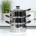 Stainless Steel 3 Tiered Food Steamer Image 1