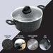 Classic 24cm Black Non Stick Stock Pot with Lid Image 6