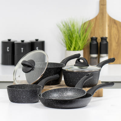 Classic 5-Piece Black Non Stick Pan Set