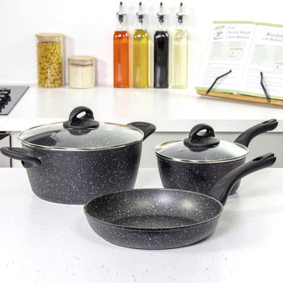 Classic 3-Piece Mixed Pan Set - Black