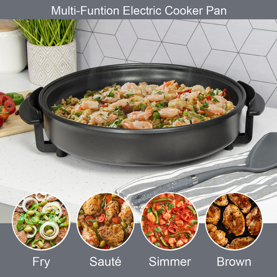 40cm Electric Frying Pan, by Quest Image 3