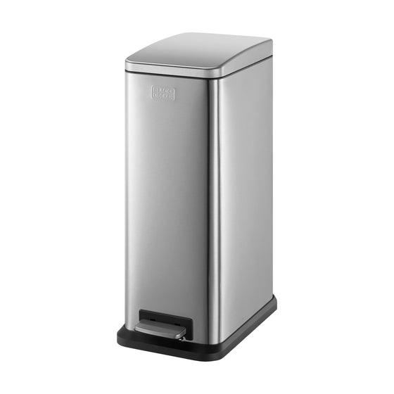 20L Stainless Steel Slimline Pedal Bin with Soft Close Lid, by BLACK + DECKER Image 2