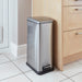 20L Stainless Steel Slimline Pedal Bin with Soft Close Lid, by BLACK + DECKER Image 1