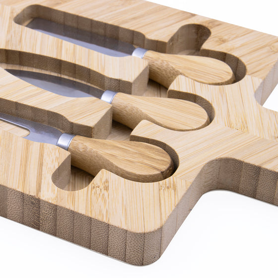 Bamboo Cheeseboard & 3 Knife Set Image 7