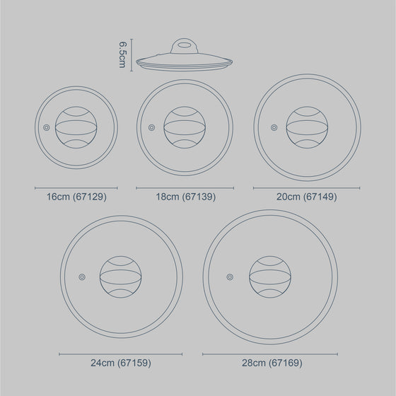16cm Tempered Glass Pan Lid Image 5
