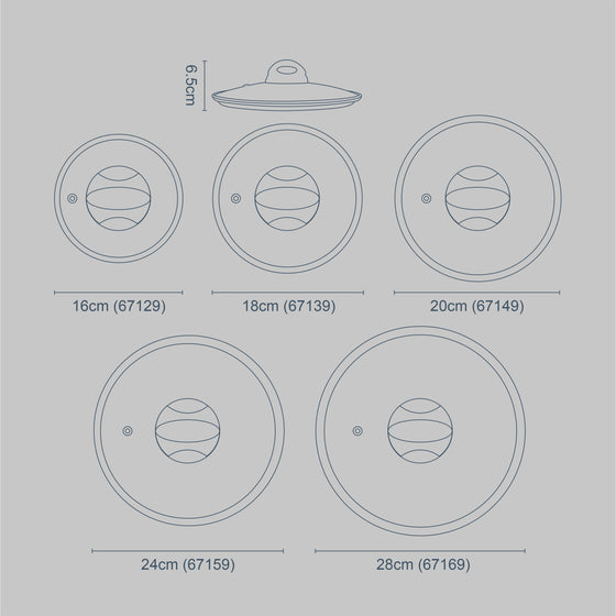 28cm Tempered Glass Pan Lid Image 5