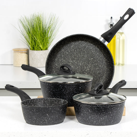 Classic 4-Piece Black Non Stick Pan Set