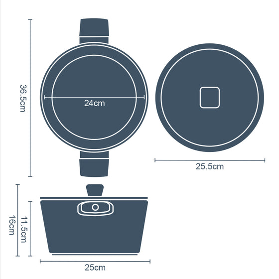 Neuvo 24cm Non Stick Stock Pot with Lid Image 7