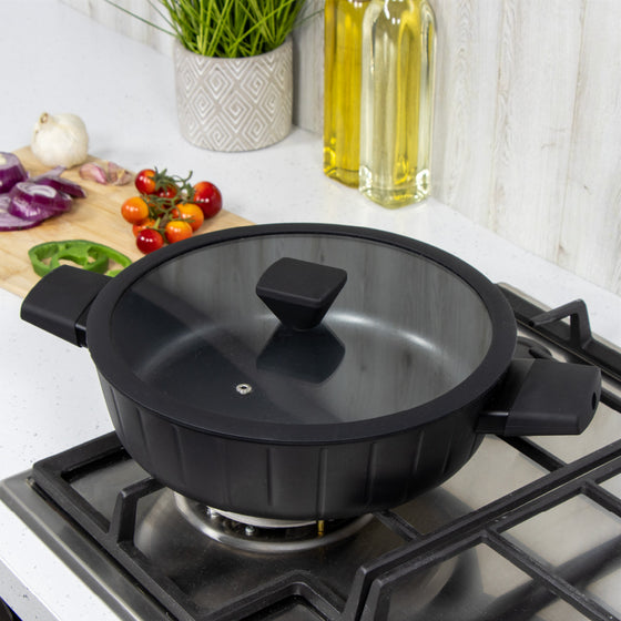 Neuvo 28cm Non Stick Shallow Sauté Pan with Lid Image 2