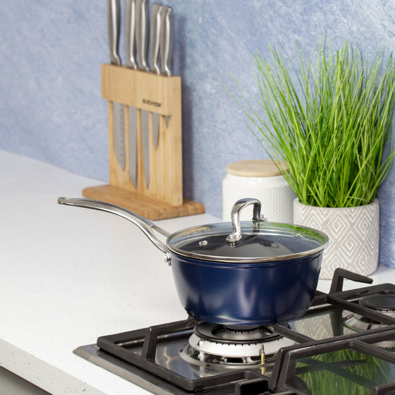 Blue Pro 18cm Non Stick Saucepan With Lid Image 2