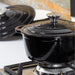22cm Black Cast Iron Casserole Dish With Lid Image 7