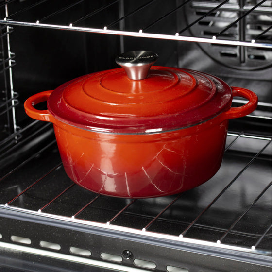 shallow casserole deep frypan 28 cm non-stick high induction red –